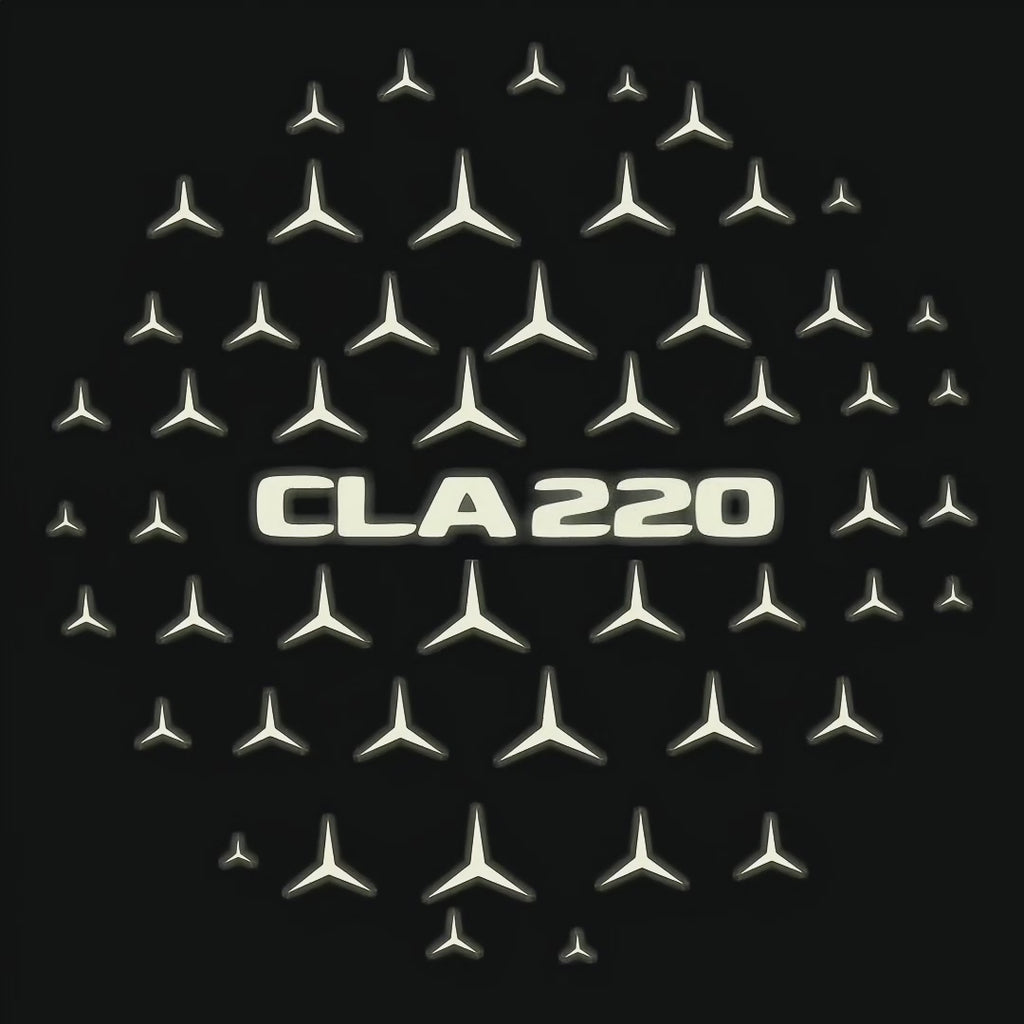 MERCEDES BENZ CLA 220 LOGO PROJECTOT LIGHTS  (quantity 1 = 1 set /2 door lights with 2 logo films)Nr.02M225