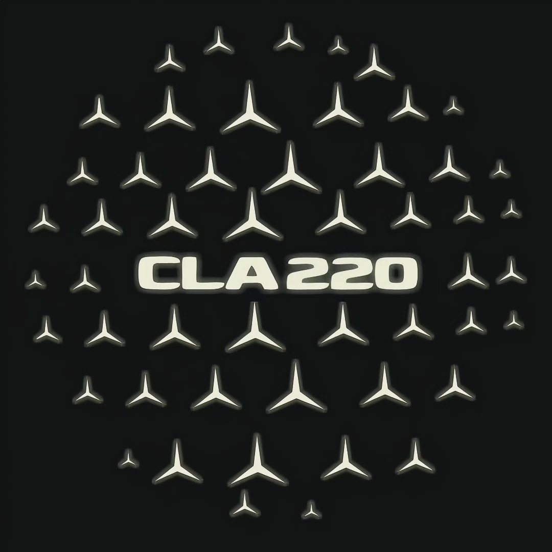 MERCEDES BENZ CLA 220 LOGO PROJECTOT LIGHTS  (quantity 1 = 1 set /2 door lights with 2 logo films)Nr.02M225