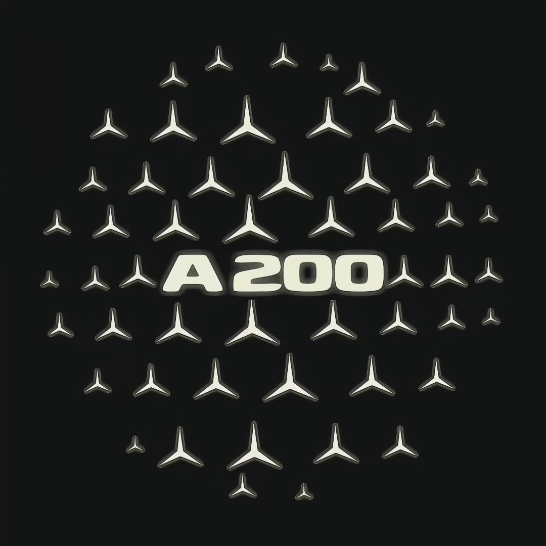 MERCEDES BENZ A200 LOGO PROJECTOT LIGHTS  (quantity 1 = 1 set /2 door lights with 2 logo films)Nr.02M032