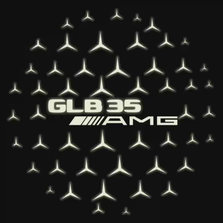 MERCEDES BENZ GLB35 AMG LOGO PROJECTOT LIGHTS  (quantity 1 = 1 set /2 door lights with 2 logo films)Nr.02M352