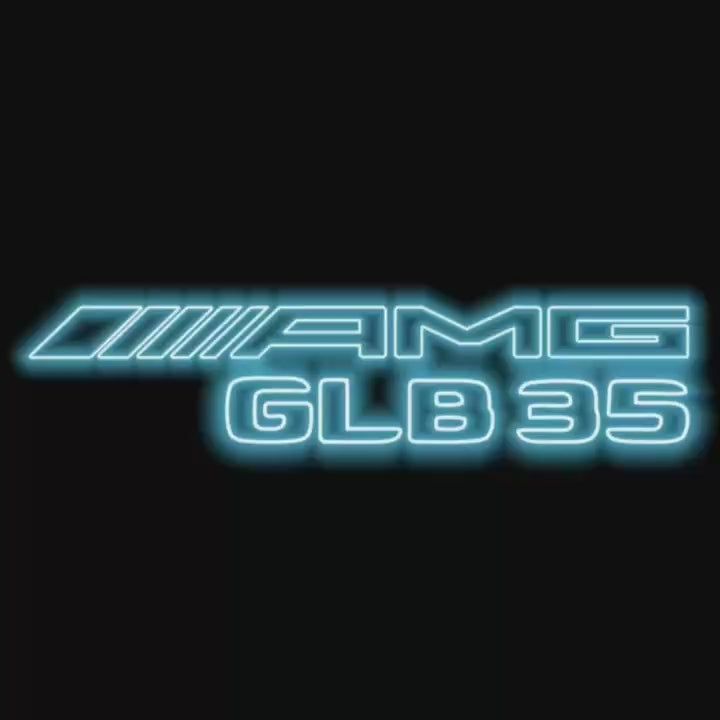 MERCEDES BENZ GLB35 AMG LOGO PROJECTOT LIGHTS  (quantity 1 = 1 set /2 door lights with 2 logo films)Nr.02M349