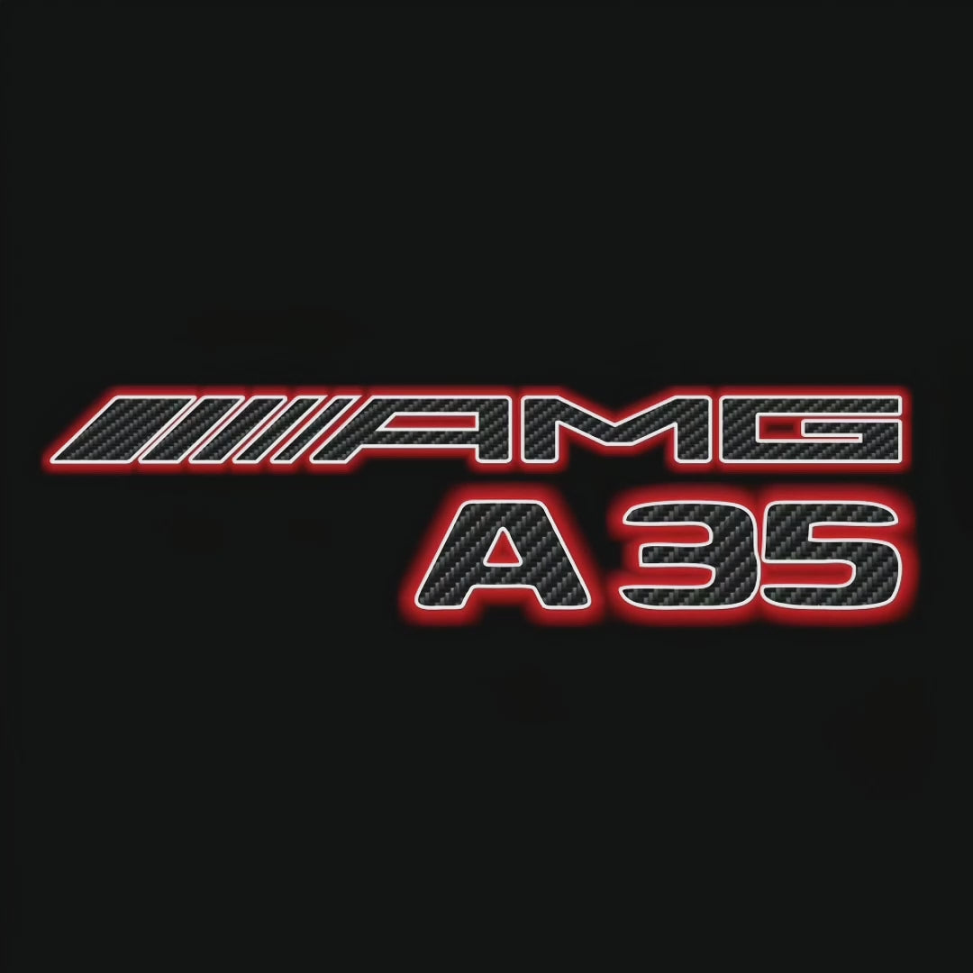 MERCEDES BENZ A35 AMG LOGO PROJECTOT LIGHTS  (quantity 1 = 1 set /2 door lights with 2 logo films)Nr.02M257