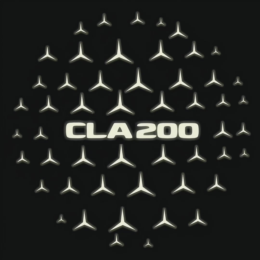 MERCEDES BENZ CLA 200 LOGO PROJECTOT LIGHTS  (quantity 1 = 1 set /2 door lights with 2 logo films)Nr.02M222