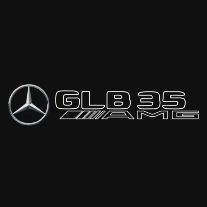 MERCEDES BENZ GLB35 AMG LOGO PROJECTOT LIGHTS  (quantity 1 = 1 set /2 door lights with 2 logo films)Nr.02M351