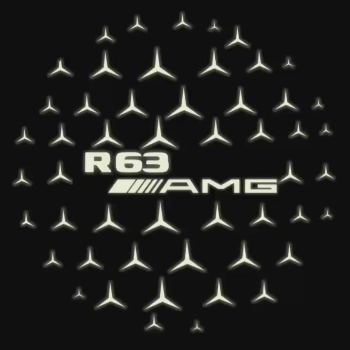 MERCEDES BENZ R63 AMG LOGO PROJECTOT LIGHTS  (quantity 1 = 1 set /2 door lights with 2 logo films)Nr.02M395