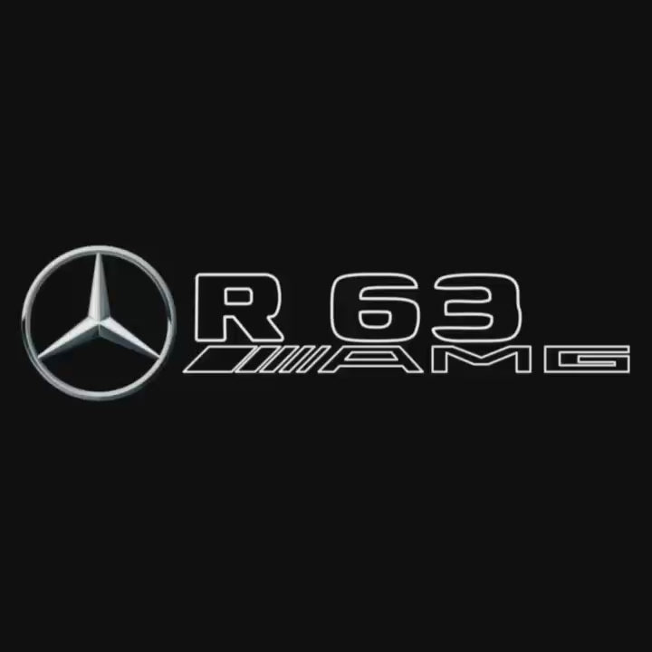 MERCEDES BENZ R63 AMG LOGO PROJECTOT LIGHTS  (quantity 1 = 1 set /2 door lights with 2 logo films)Nr.02M394
