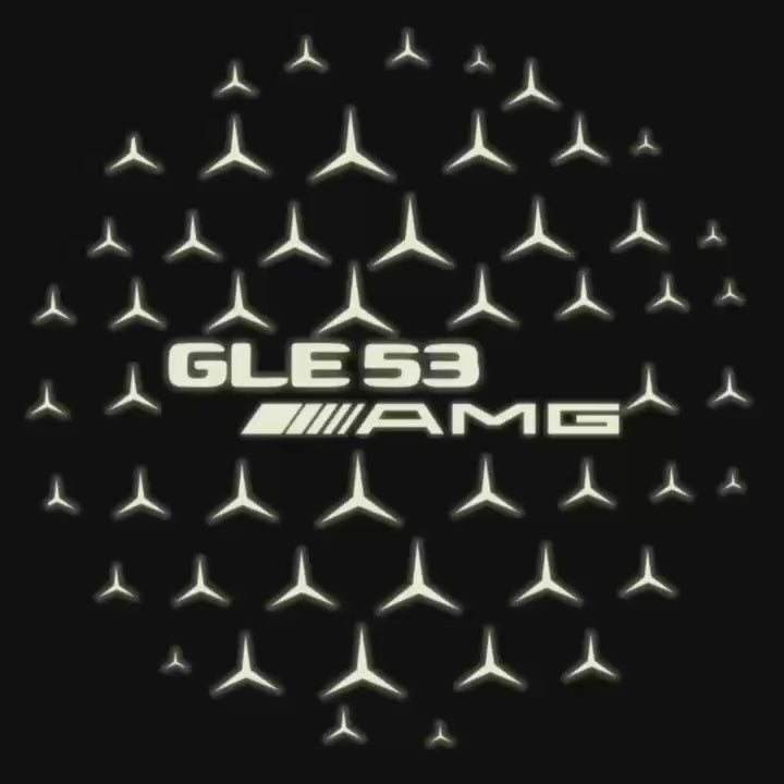 MERCEDES BENZ GLE53 AMG LOGO PROJECTOT LIGHTS  (quantity 1 = 1 set /2 door lights with 2 logo films)Nr.02M372