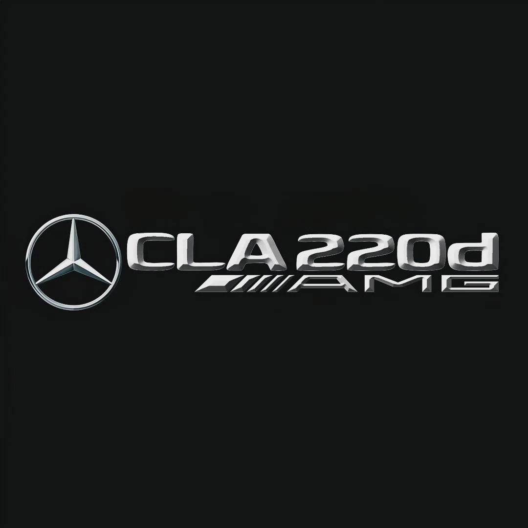 MERCEDES BENZ CLA 220d LOGO PROJECTOT LIGHTS  (quantity 1 = 1 set /2 door lights with 2 logo films)Nr.02M224