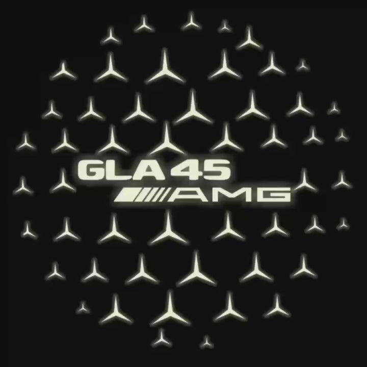 MERCEDES BENZ GLA45 AMG LOGO PROJECTOT LIGHTS  (quantity 1 = 1 set /2 door lights with 2 logo films)Nr.02M345