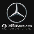 MERCEDES BENZ A35 AMG LOGO PROJECTOT LIGHTS  (quantity 1 = 1 set /2 door lights with 2 logo films)Nr.02M256