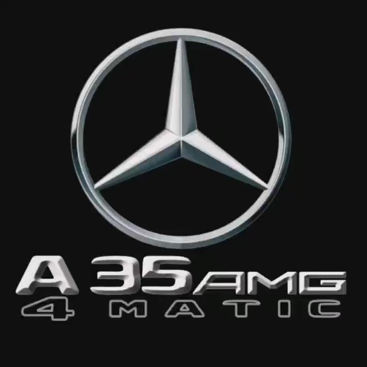 MERCEDES BENZ A35 AMG LOGO PROJECTOT LIGHTS  (quantity 1 = 1 set /2 door lights with 2 logo films)Nr.02M256