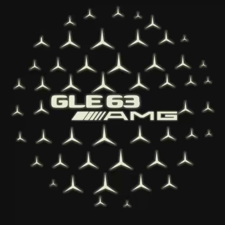 MERCEDES BENZ GLE63 AMG LOGO PROJECTOT LIGHTS  (quantity 1 = 1 set /2 door lights with 2 logo films)Nr.02M375