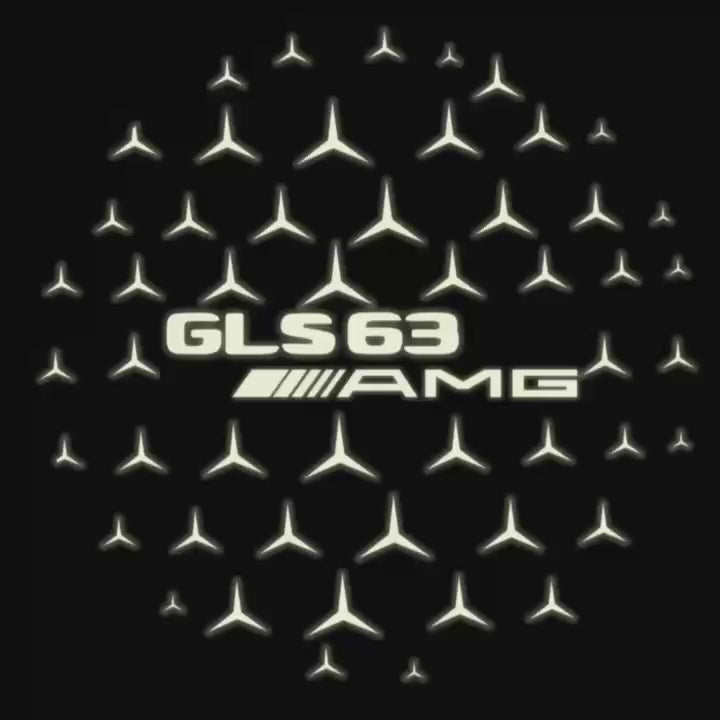 MERCEDES BENZ GLS63 AMG LOGO PROJECTOT LIGHTS  (quantity 1 = 1 set /2 door lights with 2 logo films)Nr.02M382