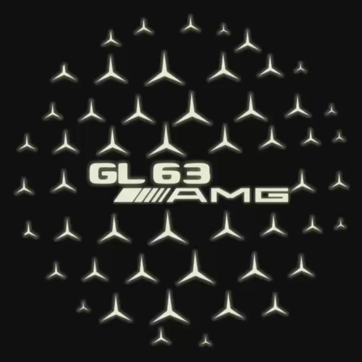 MERCEDES BENZ GL63 AMG LOGO PROJECTOT LIGHTS  (quantity 1 = 1 set /2 door lights with 2 logo films)Nr.02M398