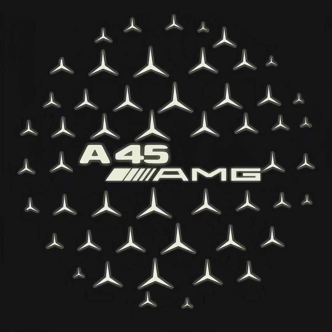 MERCEDES BENZ A45 AMG LOGO PROJECTOT LIGHTS  (quantity 1 = 1 set /2 door lights with 2 logo films)Nr.02M261