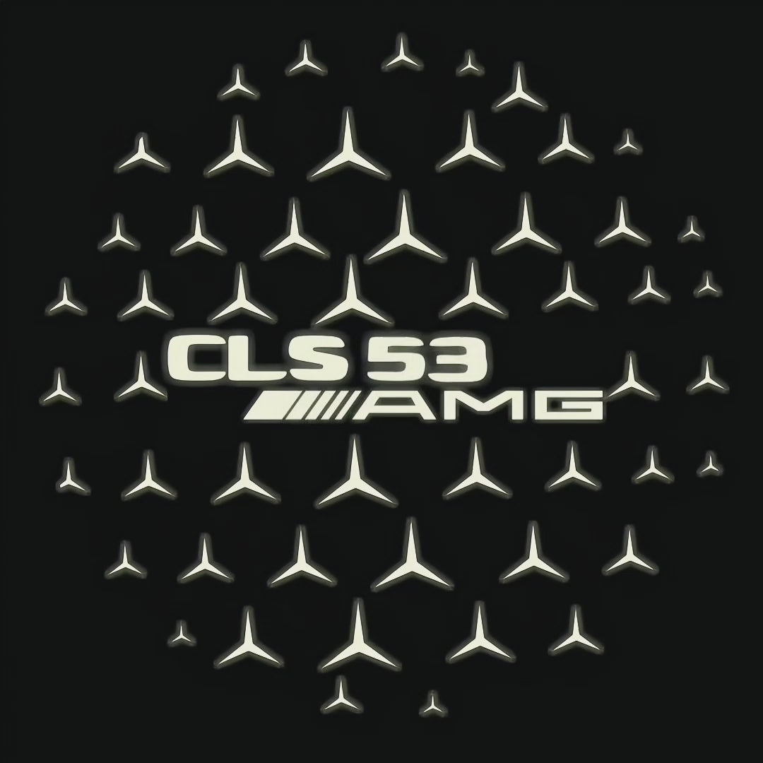 MERCEDES BENZ CLS53 AMG LOGO PROJECTOT LIGHTS  (quantity 1 = 1 set /2 door lights with 2 logo films)Nr.02M274