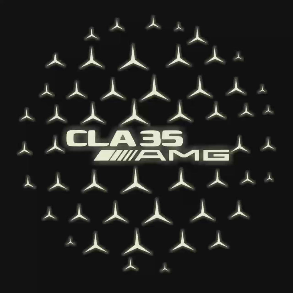 MERCEDES BENZ CLA35 AMG LOGO PROJECTOT LIGHTS  (quantity 1 = 1 set /2 door lights with 2 logo films)Nr.02M266
