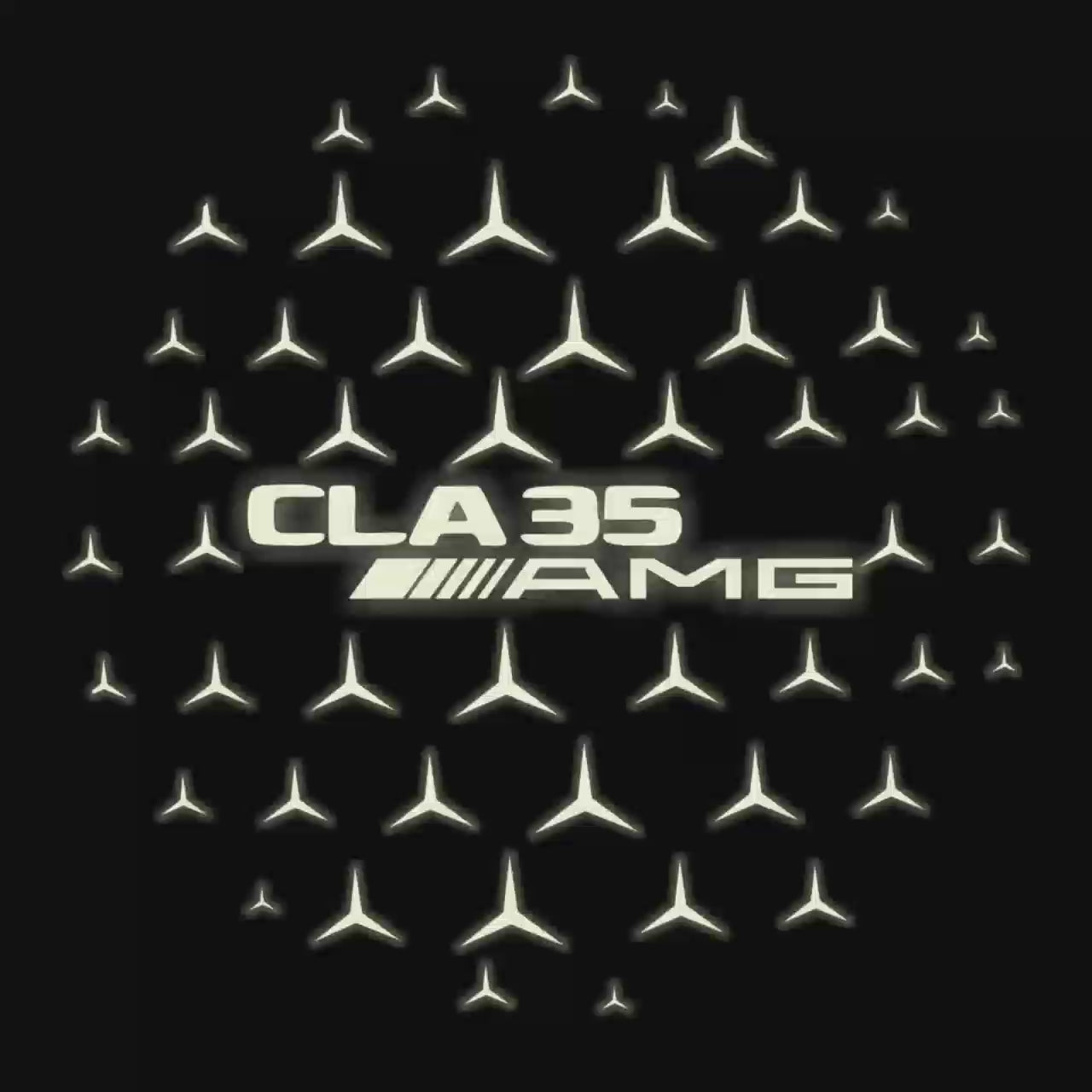 MERCEDES BENZ CLA35 AMG LOGO PROJECTOT LIGHTS  (quantity 1 = 1 set /2 door lights with 2 logo films)Nr.02M266