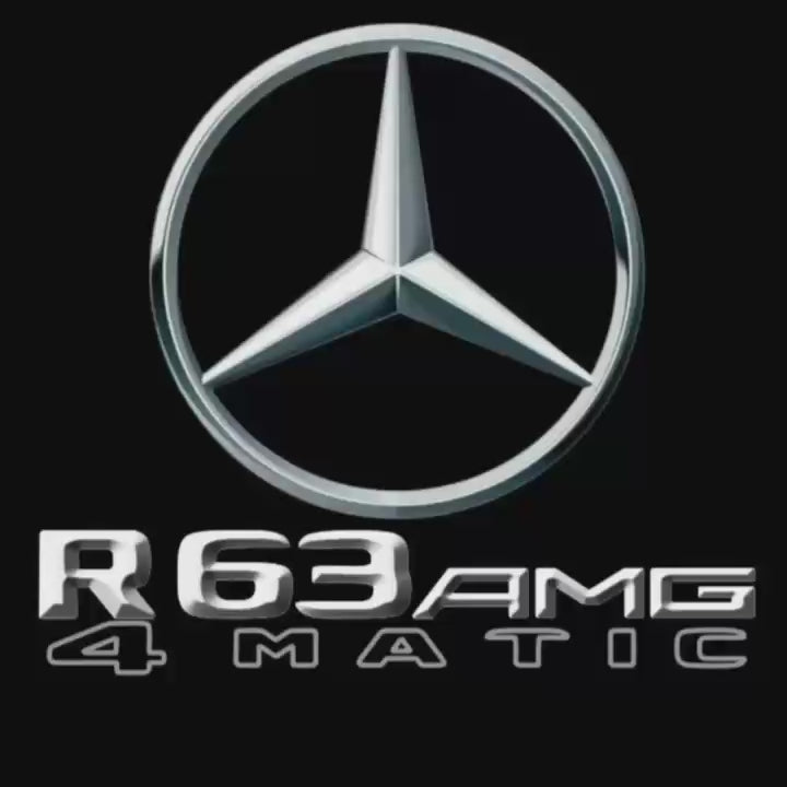 MERCEDES BENZ R63 AMG LOGO PROJECTOT LIGHTS  (quantity 1 = 1 set /2 door lights with 2 logo films)Nr.02M397