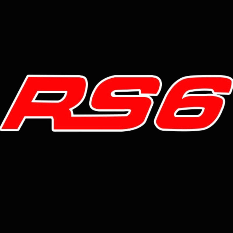 AUDI RS6 LOGO PROJECTOT LIGHTS Nr.76 (Menge 1 = 2 Logofolien /2 Türleuchten） 