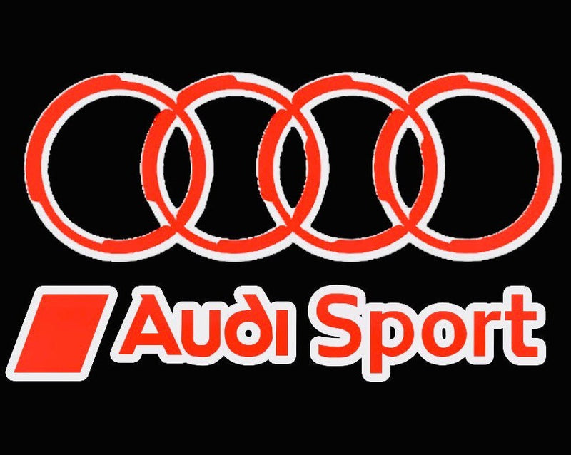 AUDI SPORT LOGO PROJECTOT LIGHTS Nr.30 (quantità 1 = 2 pellicole logo /2 luci porta） 