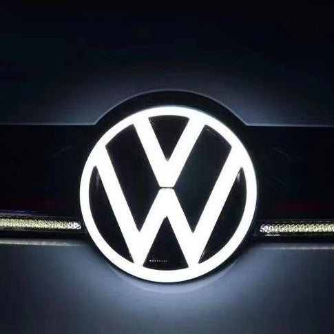 Logo LED della griglia anteriore VW con indicatore dznamic diametro 【147 mm】colore nero