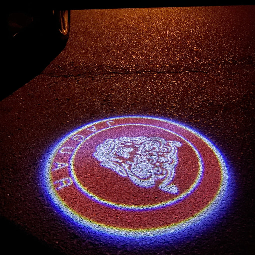 JAGUAR Red Color LOGO PROJECROTR LIGHTS Nr.17 (quantity 1 = 1 sets/2 door lights)