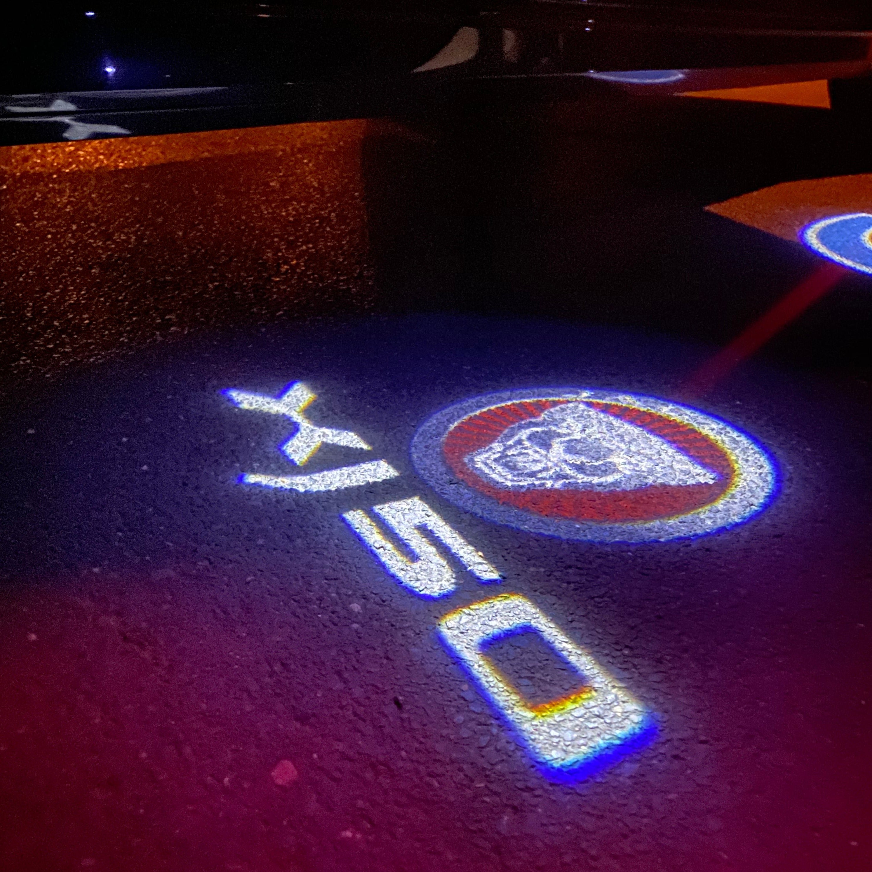 JAGUAR XJ 50 LOGO PROJECROTR LIGHTS Nr.103  (quantity 1 = 1 sets/2 door lights)