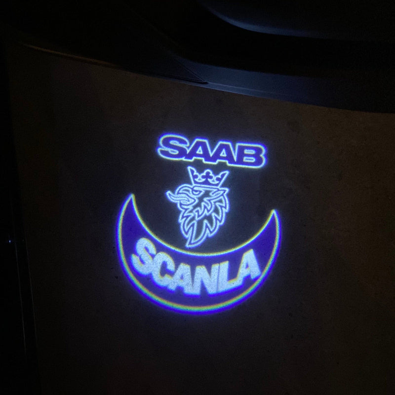 SAAB Original LOGO PROJECROTR LIGHTS Nr.2512 (quantità 1 = 1 set/2 luci porta)