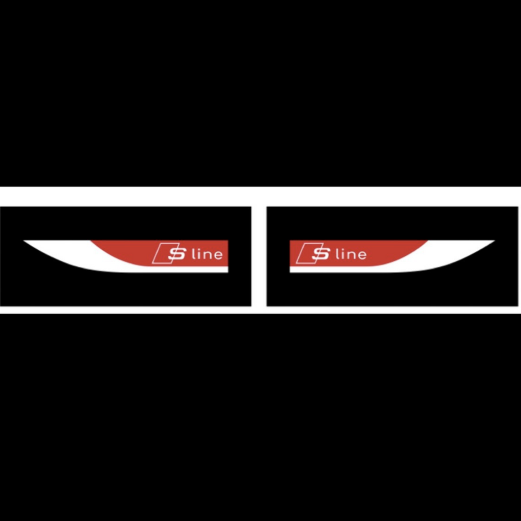 AUDI S LINE LOGO PROJECTOT LIGHTS Nr.104  (quantity 1 = 2 Logo Films /2 door lights）