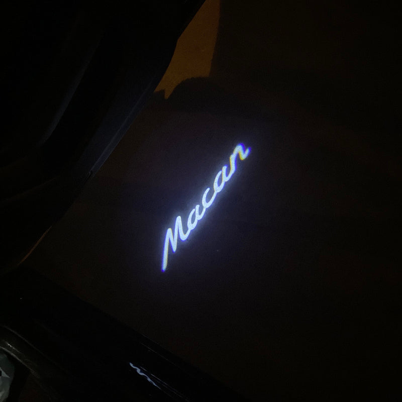 PORSCHE MACAN  LOGO PROJECTOT LIGHTS Nr.88 (quantity  1 =  2 Logo Film /  2 door lights)