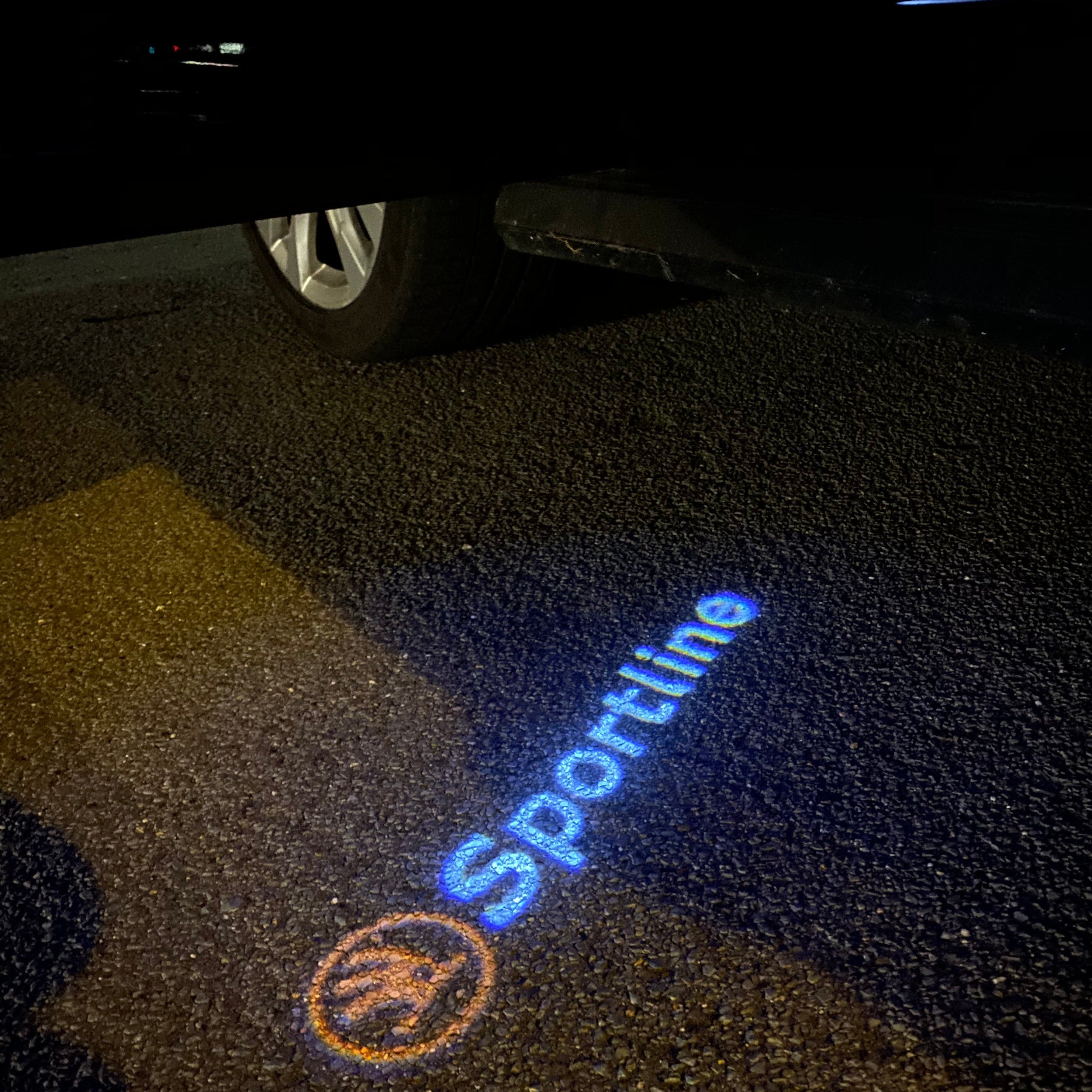 SKODA SPORT LINE LOGO PROJECTOT LIGHTS Nr.95 (quantity  1 =  2 Logo Film /  2 door lights)