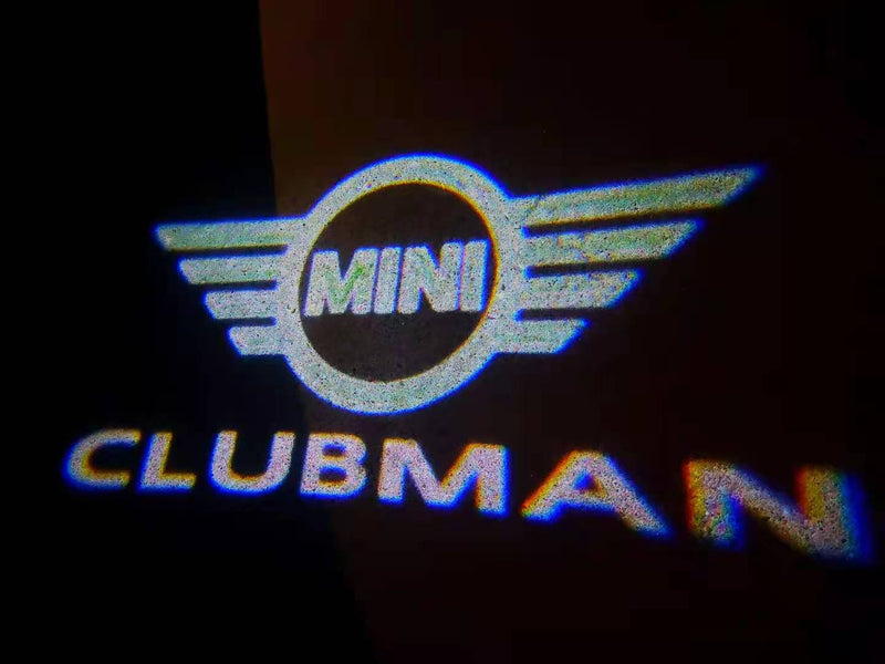 MINI CLUBMAN LOGO PROJECROTR LIGHTS Nr.130 (Menge 1 = 2 Logofolie / 2 Türleuchten) 