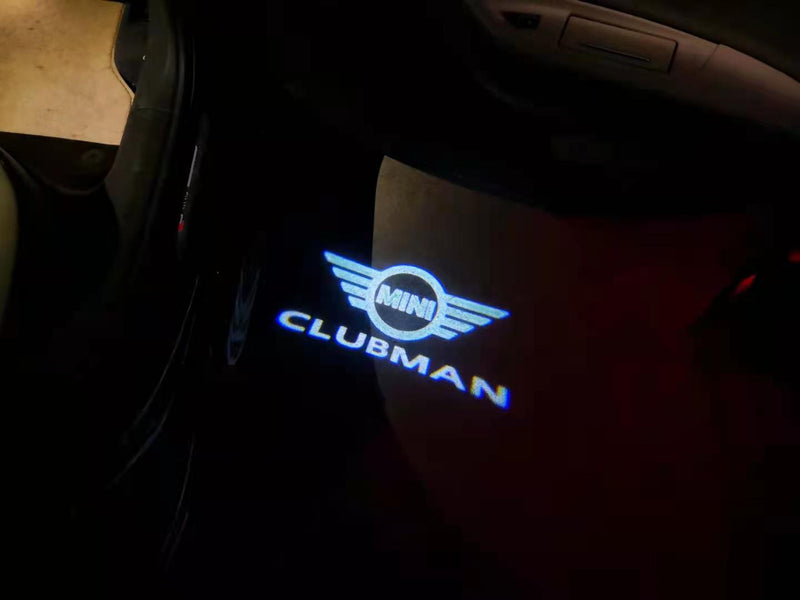 MINI CLUBMAN LOGO PROJECROTR LIGHTS Nr.130 (Menge 1 = 2 Logofolie / 2 Türleuchten) 