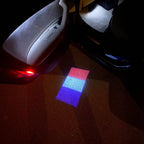 France République française    National Flag  logo door lights  (quantity 1 = 1 sets / 2 logo film /  Can replace of lights  other logos )