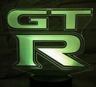 GTR-R35 LOGO PROJECTOT LIGHTS Nr.07 (Menge 1 = 2 Logo-Folien / 2 Türleuchten） 