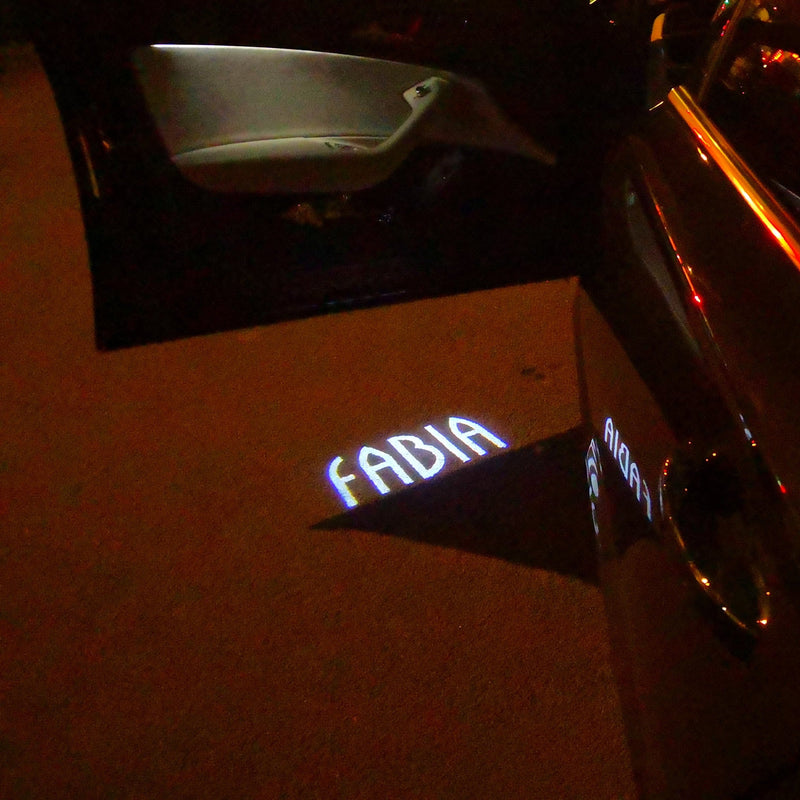 SKODA Fabia LOGO PROJECTOT LIGHTS Nr.87 (Menge 1 = 1 Satz/2 Türleuchten)