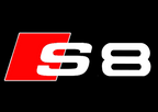 AUDI S8 LOGO PROJECTOT LIGHTS Nr.29  (quantity 1 = 2 Logo Films /2 door lights）