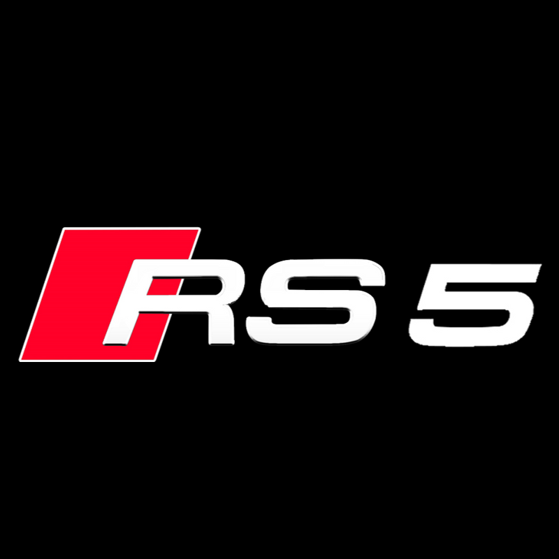 AUDI RS5 LOGO PROJECTOT LIGHTS Nr.54 (Menge 1 = 2 Logofolien /2 Türleuchten） 