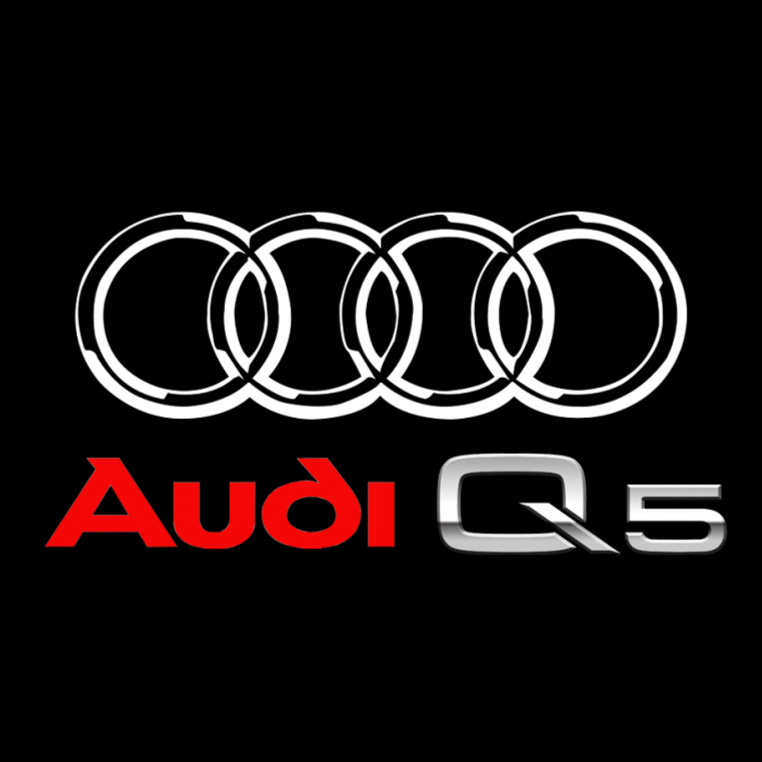 AUDI Q5 LOGO PROJECTOT LIGHTS Nr.48 (quantità 1 = 2 pellicole logo /2 luci porta） 