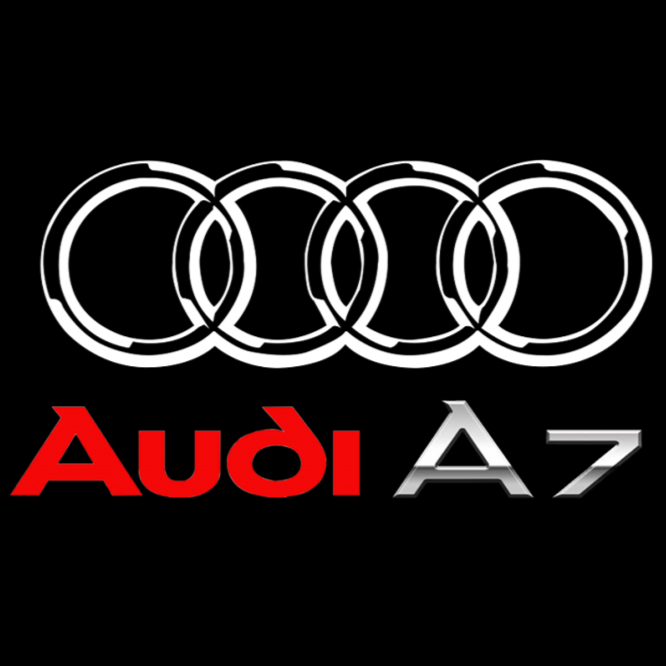 AUDI A7 LOGO PROJECTOT LIGHTS Nr.45 (Menge 1 = 2 Logofolien /2 Türleuchten） 