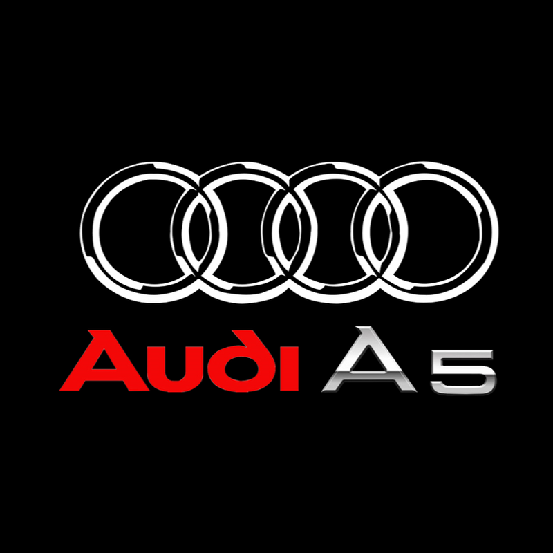 AUDI A5 LOGO PROJECTOT LIGHTS Nr.43 (Menge 1 = 2 Logofolien /2 Türleuchten） 