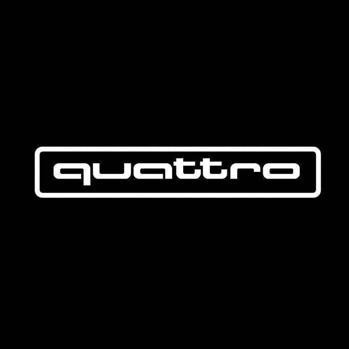 AUDI QUATTRO LOGO PROJECTOT LIGHTS Nr.85 (quantità 1 = 2 pellicole logo /2 luci porta） 