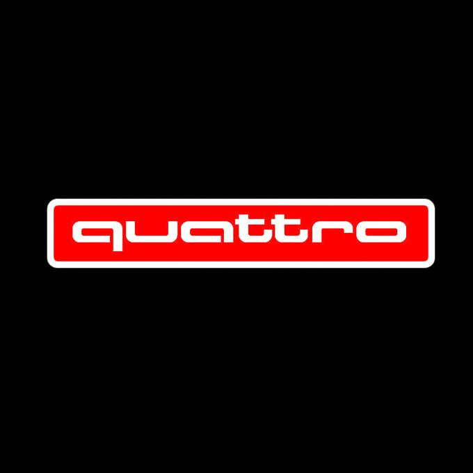 AUDI QUATTRO LOGO PROJECTOT LIGHTS Nr.83 (quantità 1 = 2 pellicole logo /2 luci porta） 