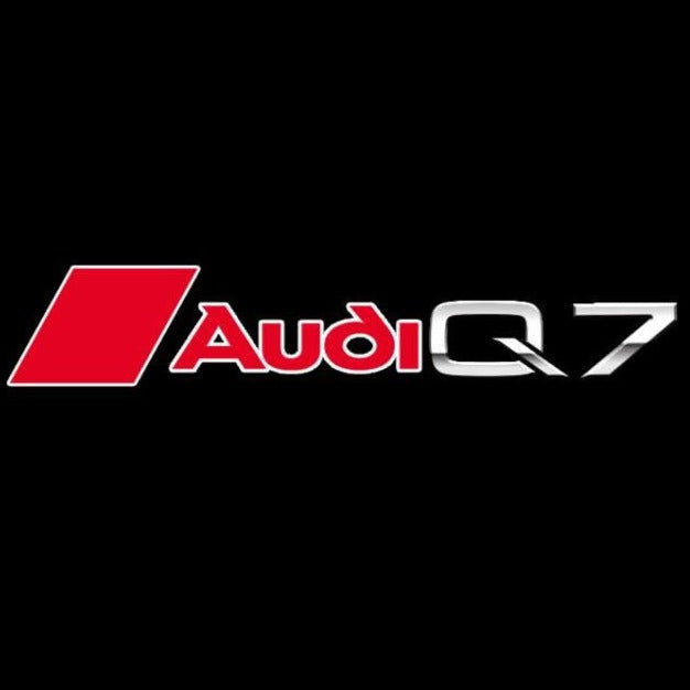 AUDI Q7 LOGO PROJECTOT LIGHTS Nr.82 (Menge 1 = 2 Logofolien /2 Türleuchten） 