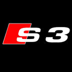 AUDI S3 LOGO PROJECTOT LIGHTS Nr.24 (quantity 1 = 2 Logo Films /2 door lights）