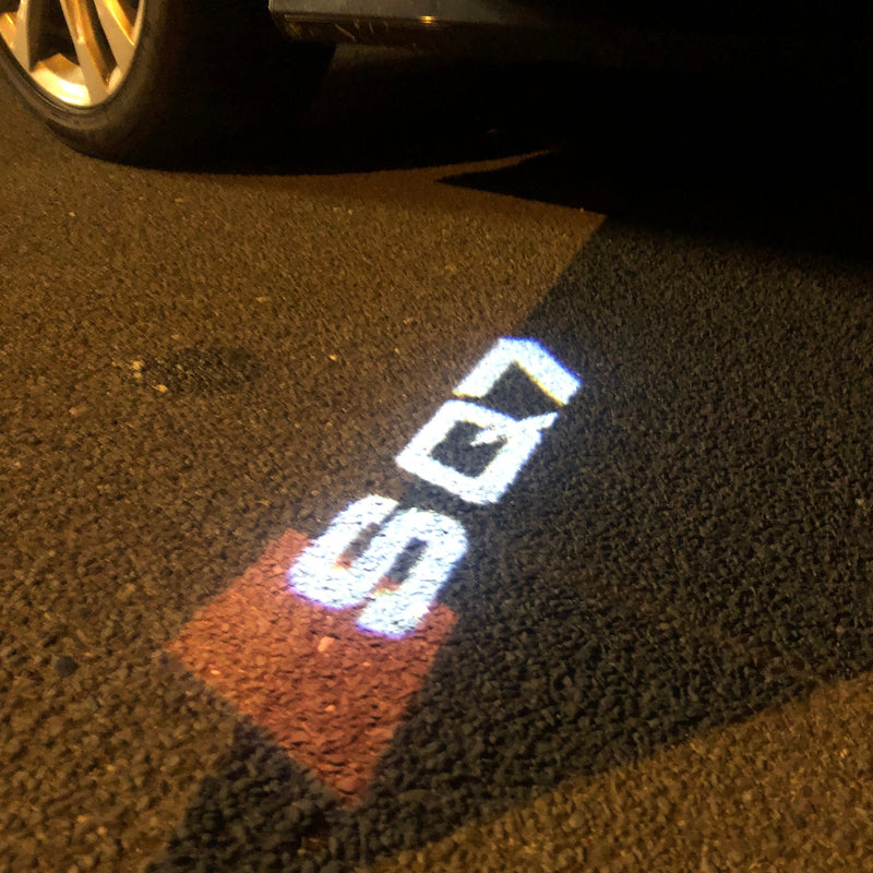 AUDI SQ7 LOGO PROJECTOT LIGHTS Nr.59 (Menge 1 = 2 Logofolien /2 Türleuchten） 