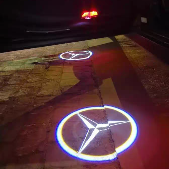 MERCEDES BENZ Original LOGO PROJECTOT LIGHTS Nr.12 (Menge 1 = 1 Satz/2 Türleuchten) 