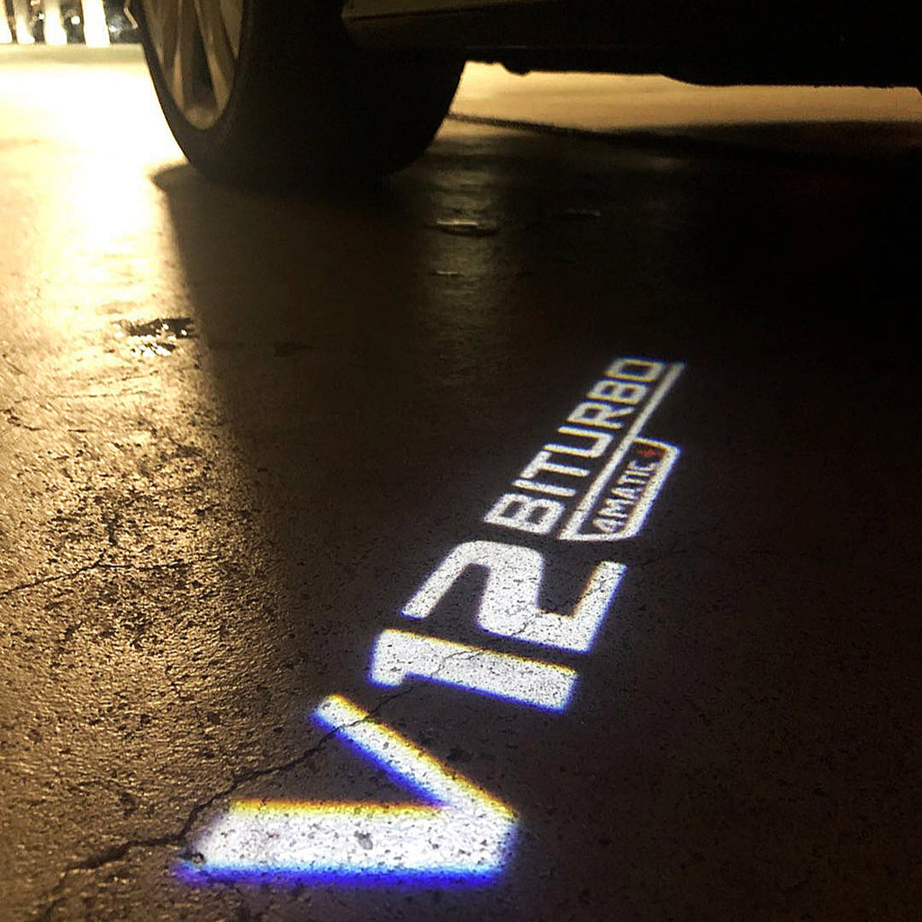 MERCEDES BENZ V12 BTIURBO LOGO PROJECTOT LIGHTS Nr.37 (quantity 1 = 1 sets/2 door lights)