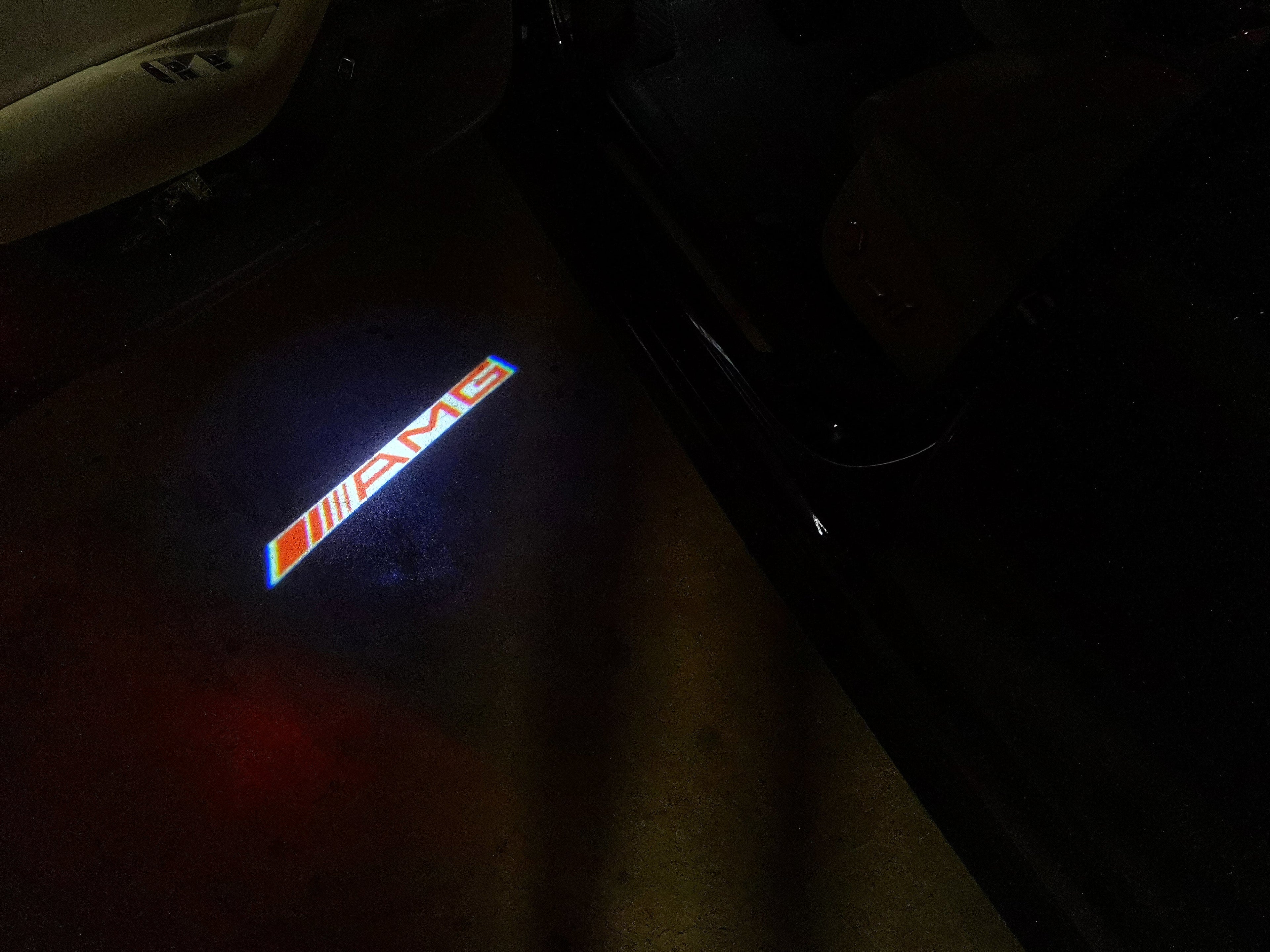 MERCEDES BENZ AMG LOGO PROJECTOT LIGHTS Nr.14 (quantity 1 = 1 sets/2 door lights)